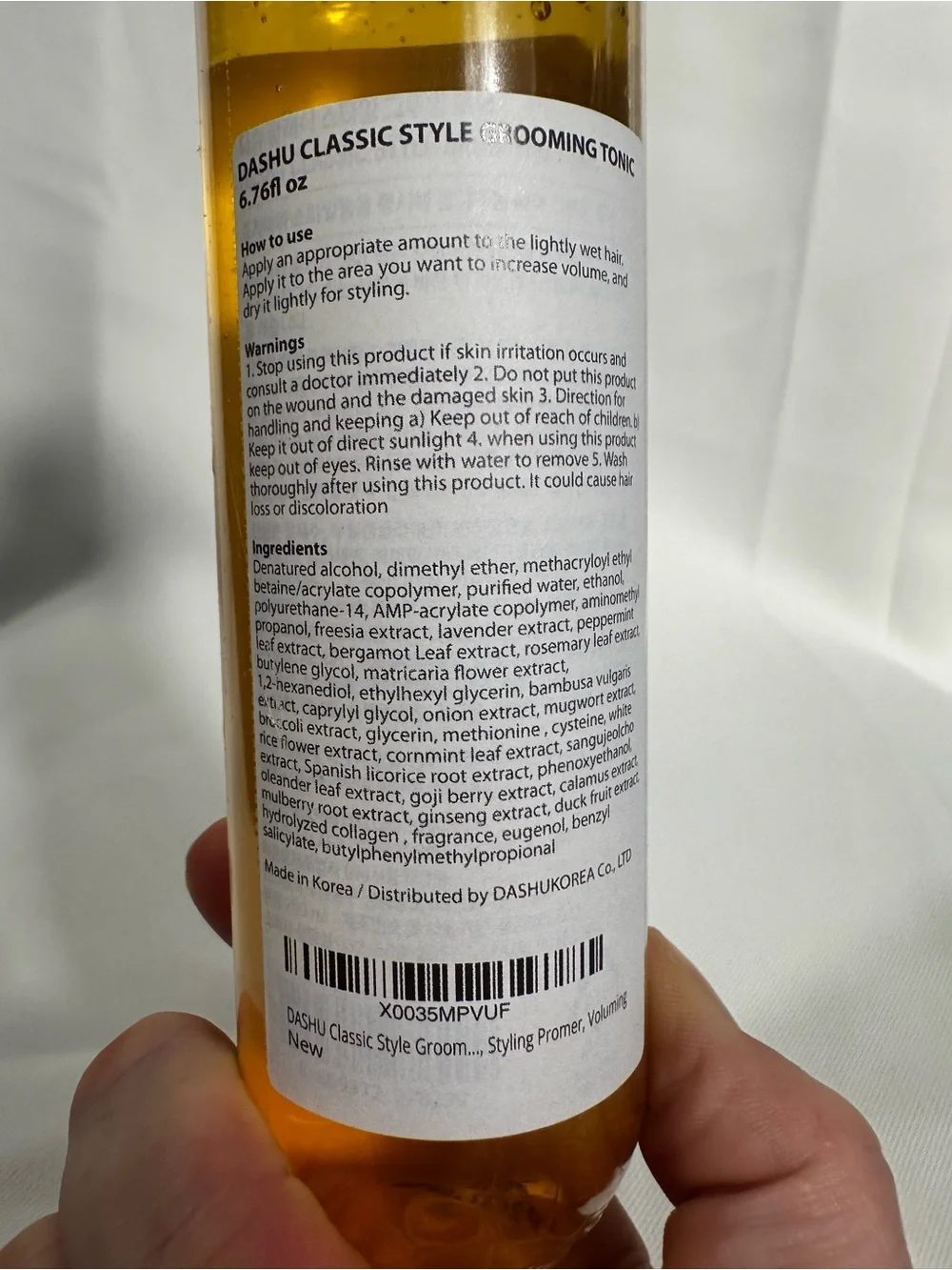 T537. DASHU Classic Style Grooming Tonic